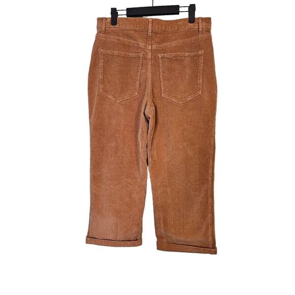 Express camel colored corduroy ankle length wide leg high rise pants. Size 12 - Picture 3 of 6